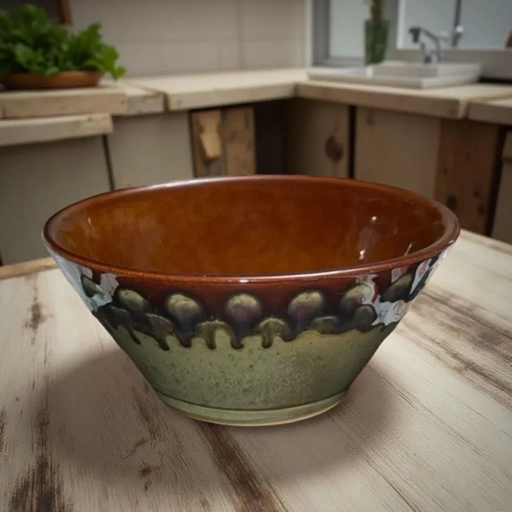 Vintage 1980s Teleflora Gift Ceramic Oven to Table Bowl 8”
